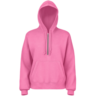 Women's Garment Dye Quarter Zip Neon Pink (GDWQZ-100)